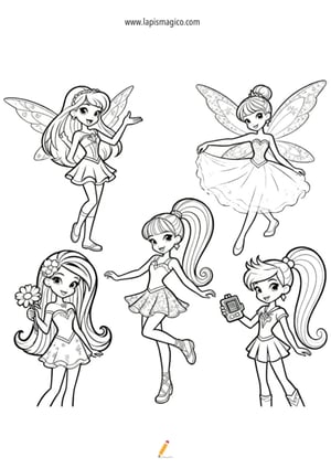 Winx para colorir, ficha pdf nº2