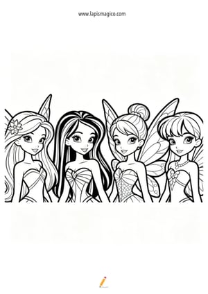 Winx para colorir, ficha pdf nº3