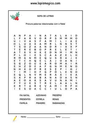 Lenda do Pinheiro de Natal, ficha pdf nº1