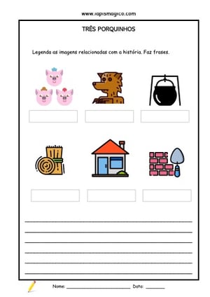 Os três porquinhos, ficha pdf nº2
