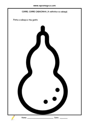 A Velhinha e a Cabaça, ficha pdf nº2