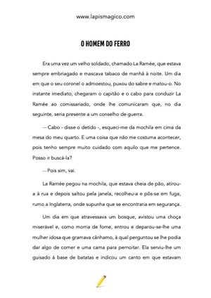 O Homem de ferro, ficha pdf nº1