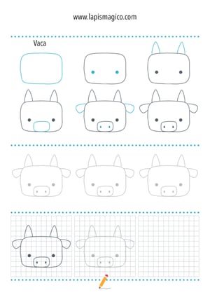 Aprende a desenhar vacas, ficha pdf nº1 Aprende a desenhar vacas, ficha pdf nº1