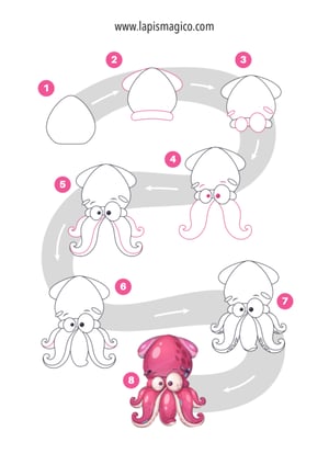 Aprende a desenhar polvos, ficha pdf nº1