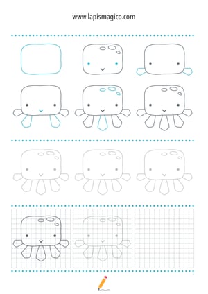 Aprende a desenhar polvos, ficha pdf nº2