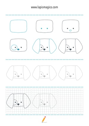 Aprende a desenhar cães, ficha pdf nº1