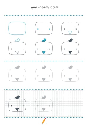 Aprende a desenhar galinhas e pintainhos, ficha pdf nº1