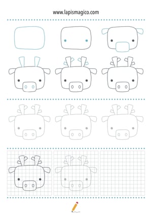 Aprende a desenhar renas, ficha pdf nº1