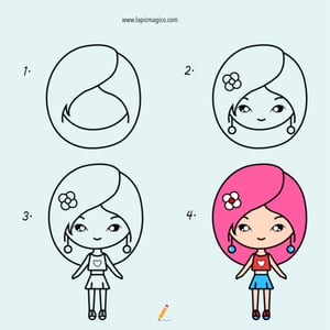 Aprende a desenhar meninas, ficha pdf nº3