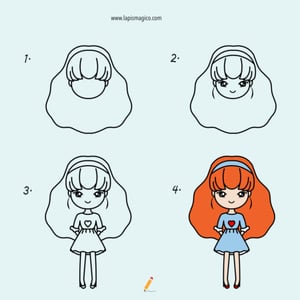 Aprende a desenhar meninas, ficha pdf nº4