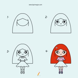 Aprende a desenhar meninas, ficha pdf nº5