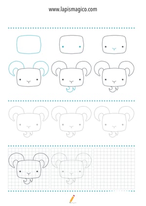 Aprende a desenhar ovelhas, ficha pdf nº2