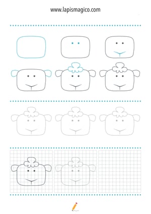 Aprende a desenhar ovelhas, ficha pdf nº4