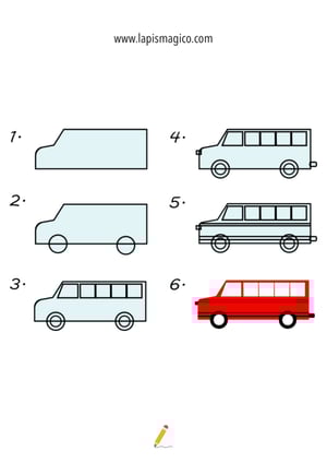 Aprende a desenhar carros, ficha pdf nº2