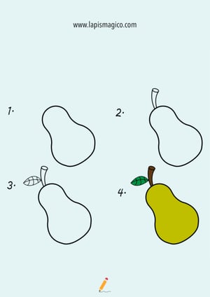 Aprende a desenhar frutas, ficha pdf nº3