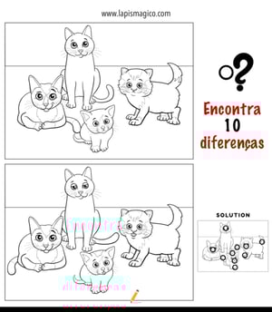 Gato diferenças, ficha pdf nº2