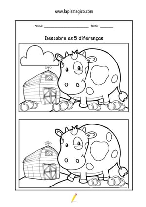 Vaca diferenças, ficha pdf nº1