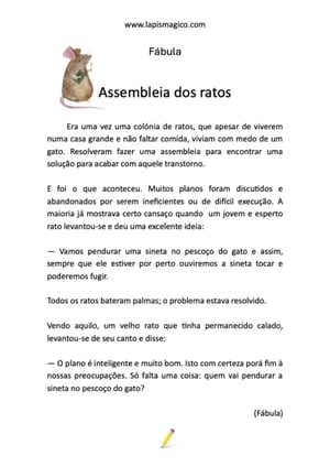 A assembleia dos ratos, ficha pdf nº1