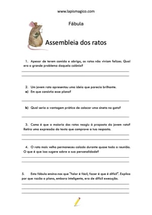 A assembleia dos ratos, ficha pdf nº2
