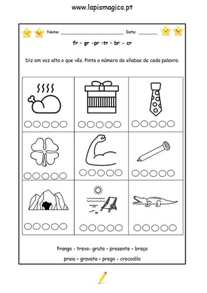 A ostra e o caranguejo, ficha pdf nº1