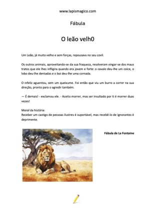 O leão velho, ficha pdf nº1