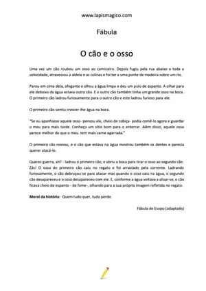 O cão e o osso, ficha pdf nº1