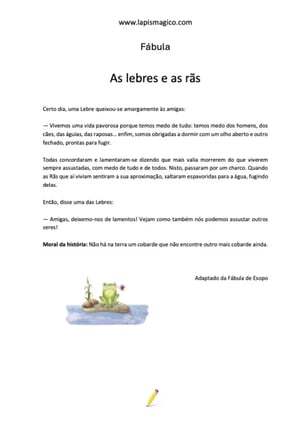 As lebres e as rãs, ficha pdf nº1