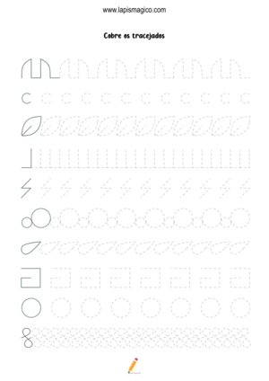 Grafismos de formas, ficha pdf nº5