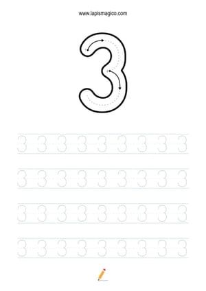 Grafismos de números, ficha pdf nº4
