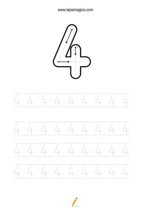 Grafismos de números, ficha pdf nº5