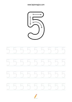 Grafismos de números, ficha pdf nº6
