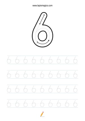 Grafismos de números, ficha pdf nº7
