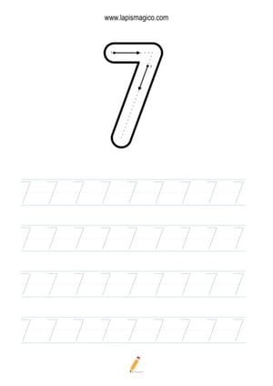 Grafismos de números, ficha pdf nº8