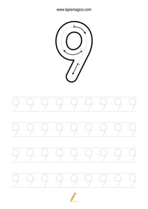Grafismos de números, ficha pdf nº10