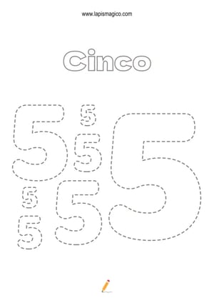 Grafismos de números, ficha pdf nº15