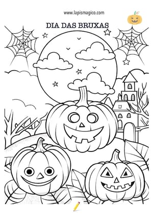 Desenhos do Dia das Bruxas para colorir, ficha pdf nº6