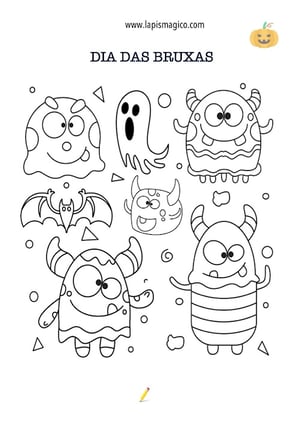 Desenhos do Dia das Bruxas para colorir, ficha pdf nº8