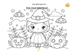 Desenhos do Dia das Bruxas para colorir, ficha pdf nº9