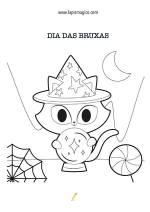 Desenhos do Dia das Bruxas para colorir, ficha pdf nº11