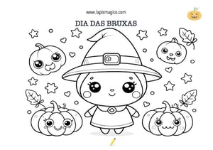 Desenhos do Dia das Bruxas para colorir, ficha pdf nº15