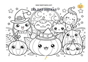 Desenhos do Dia das Bruxas para colorir, ficha pdf nº17