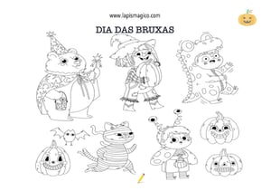 Desenhos do Dia das Bruxas para colorir, ficha pdf nº19