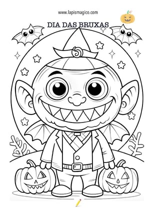Desenhos do Dia das Bruxas para colorir, ficha pdf nº20
