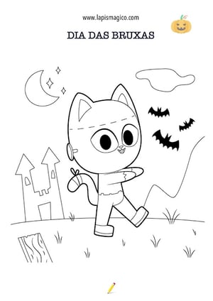 Desenhos do Dia das Bruxas para colorir, ficha pdf nº21