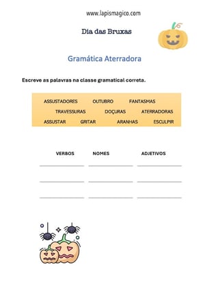 Atividades didáticas de Dia das Bruxas, ficha pdf nº6