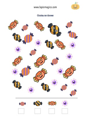 Atividades didáticas de Dia das Bruxas, ficha pdf nº7