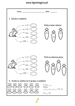 Zezito, o coelho sonhador, ficha pdf nº2