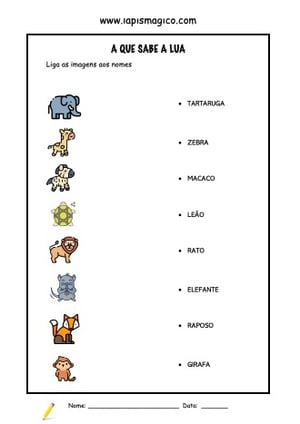 A que Sabe a Lua?, ficha pdf nº3 A que Sabe a Lua?, ficha pdf nº3