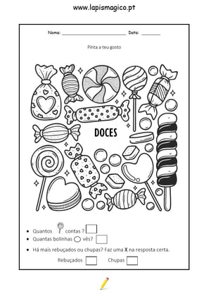 Bombom é um doce, ficha pdf nº1