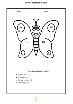 A borboleta violeta, ficha pdf nº1